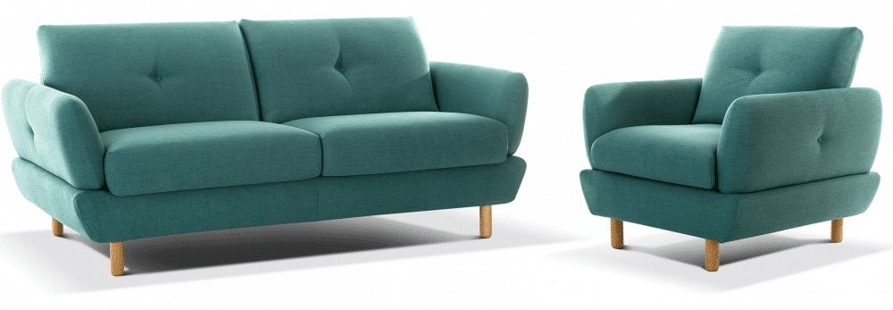 finn canapé lit scandinave et fauteuil width=