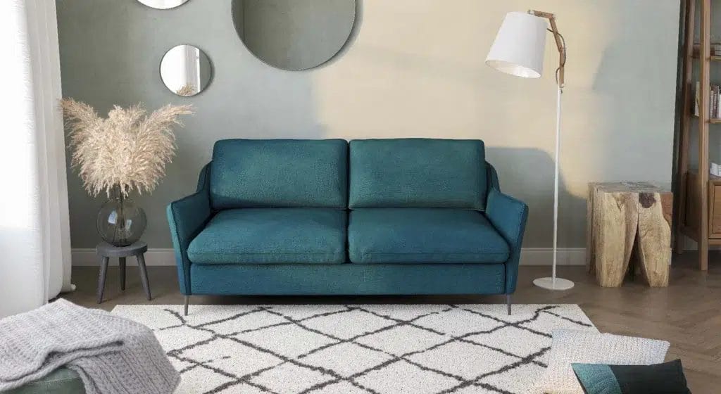 Canapé bleu dans un salon