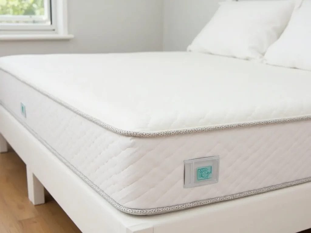 Matelas blanc dans une chambre